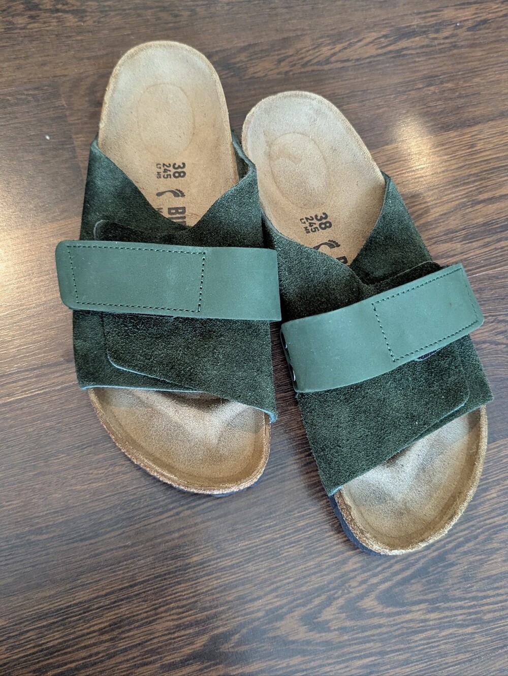 Birkenstock nubuck suede Kyoto green size 38